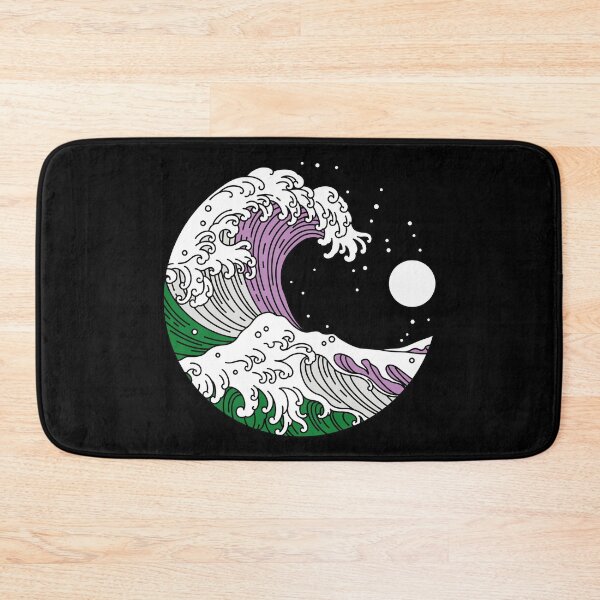 Item preview, Great Wave of Kanagawa Genderqueer Flag Gender Queer Pride designed and sold by Queer Pride Shop.