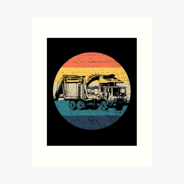 Item preview, Garbage Truck Retro Trash Truck Kids Toddler Garbage Truck Gear designed and sold by DynamicDesign.