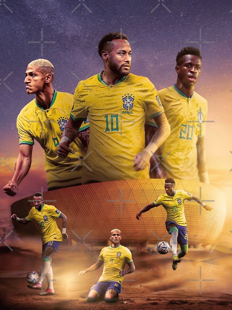 2023 Brazil Soccer Jersey for Kids - NEYMAR, RICHARLISON, VINI JR., ANTONY,  RAPHINHA, L.PAQUETA, G.JESUS, CASEMIRO World Cup Football Kit