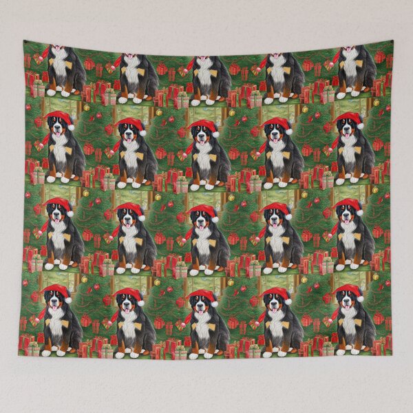 Item preview, Bernese Mountain Dog Christmas Celebration 1 designed and sold by AnadAA.