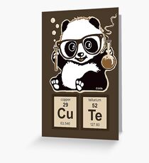 Chemistry panda discovered cute Greeting Card