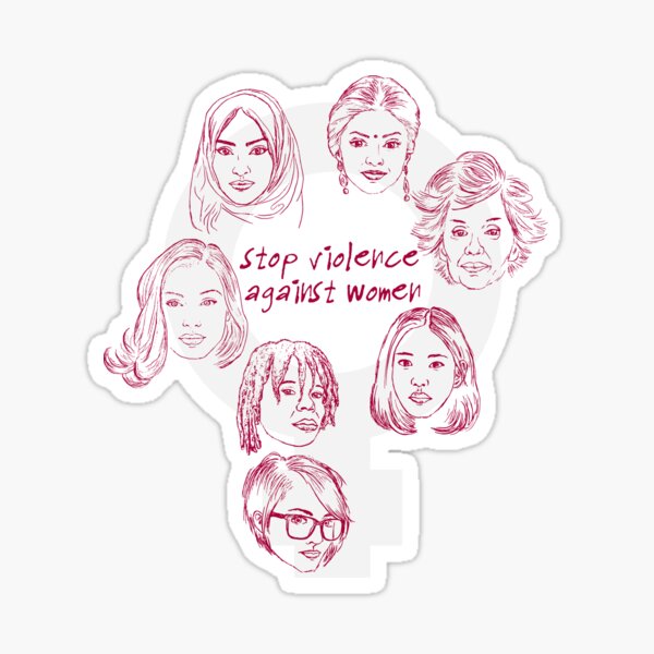 Stop Violence Against Women Sticker