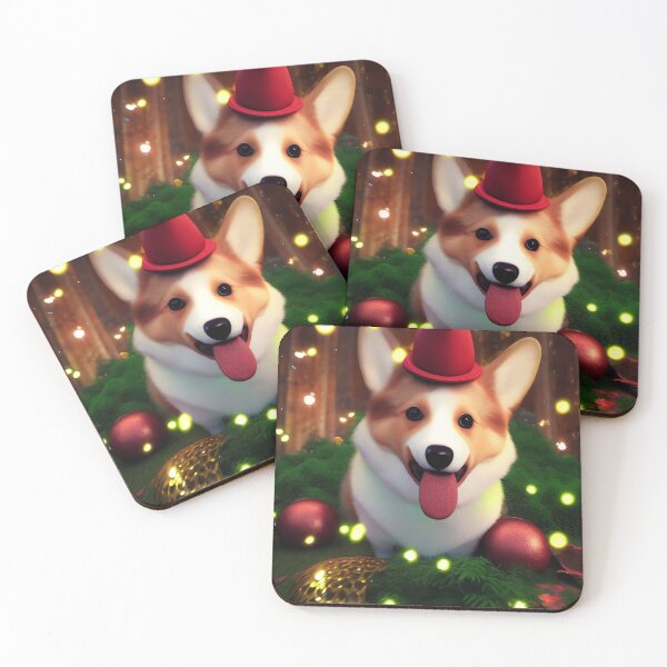 Item preview, Happy corgi, Merry Christmas, cool inscription designed and sold by artdragongift 15.