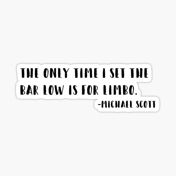 limbo- michael scott Sticker