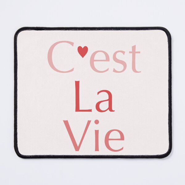 Item preview, "C'est La Vie" Inspirational Quote in Peachy Pink With Love Heart designed and sold by Maeve-Design.