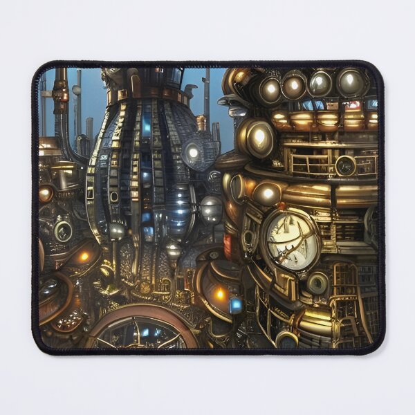 Item preview, Steampunk Futuristic City designed and sold by AiArtistD.