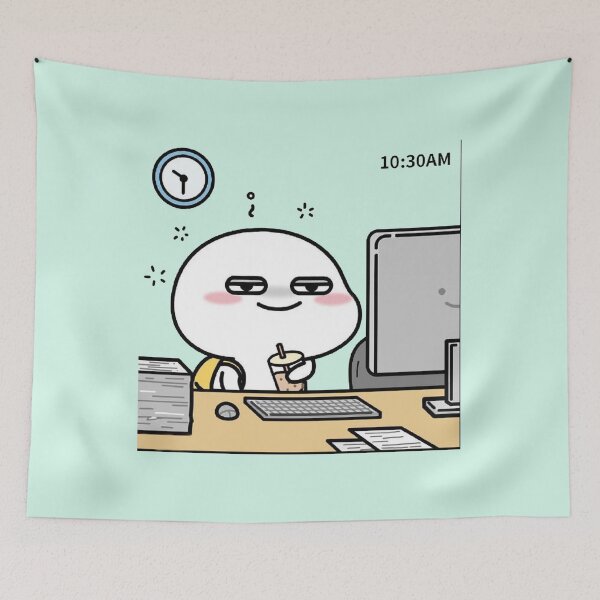 Item preview, White Pentol Tired At Work designed and sold by malconerh.