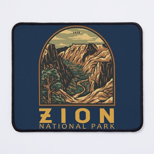 Item preview, Zion National Park Retro Emblem designed and sold by KrisSidDesigns.