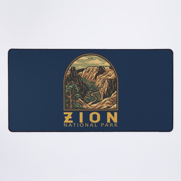 Artikelvorschau, Zion-Nationalpark-Retro-Emblem entworfen und verkauft von KrisSidDesigns.