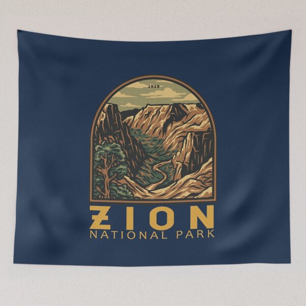 Item preview, Zion National Park Retro Emblem designed and sold by KrisSidDesigns.