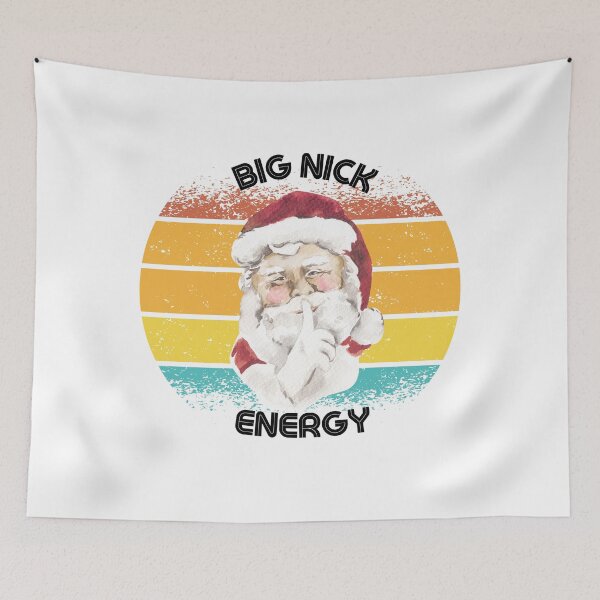 Item preview, Big Nick Santa Energy - Retro Santa Xmas Christmas Sticker designed and sold by laouamra.