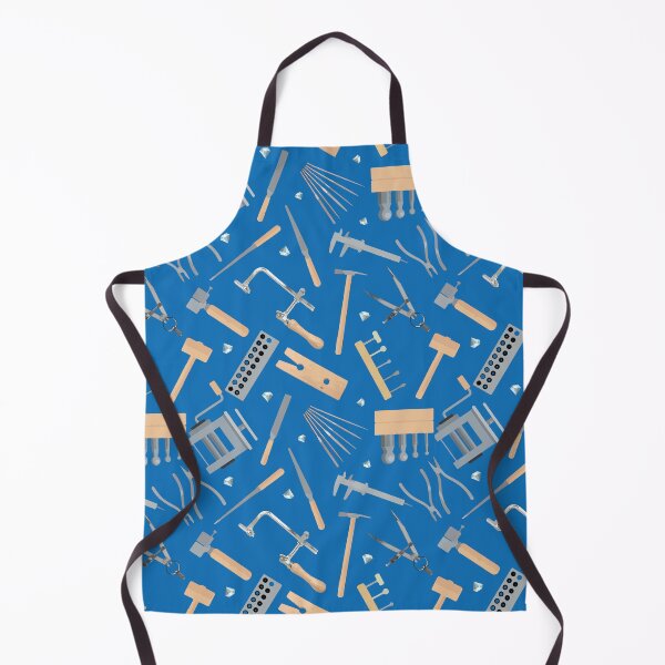 Item preview, Metalsmith's tools pattern jewelry making jeweler gift tool addiction blue motive designed and sold by MetalicBabe.