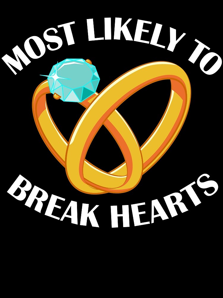 Thumbnail 3 von 3, Tuch, Most Likely To Break Hearts Funny Matching Wedding Gear designt und verkauft von DynamicDesign.