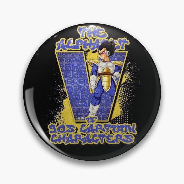 Item preview, The Alphabet of 90s Cartoon Characters Letter V is for Vegeta designed and sold by More-dan-Prints.