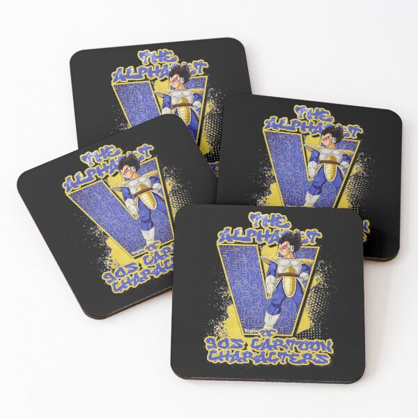 Item preview, The Alphabet of 90s Cartoon Characters Letter V is for Vegeta designed and sold by More-dan-Prints.