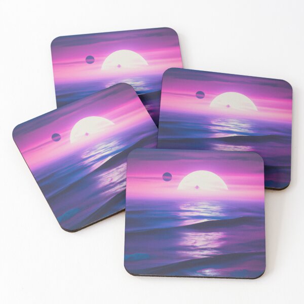 Item preview, Deviant Art: Blood Moon setting over blue ocean waves designed and sold by Chris Purdy.
