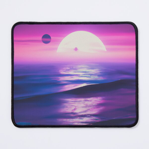 Item preview, Deviant Art: Blood Moon setting over blue ocean waves designed and sold by Chris Purdy.