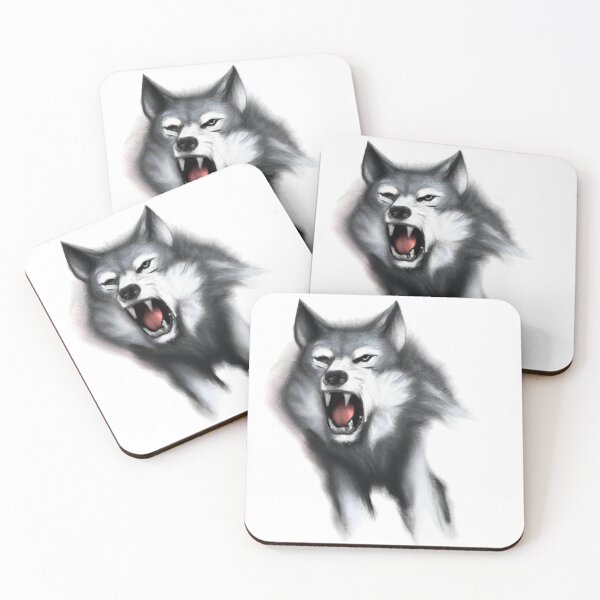 Item preview, Cute Fierce Wolf Drawing designed and sold by WeHeartAnimals.