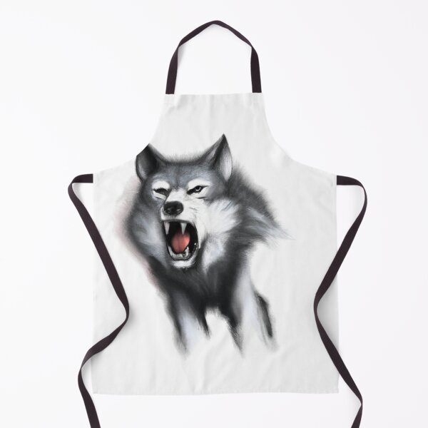 Artikelvorschau, Cute Fierce Wolf Drawing entworfen und verkauft von WeHeartAnimals.