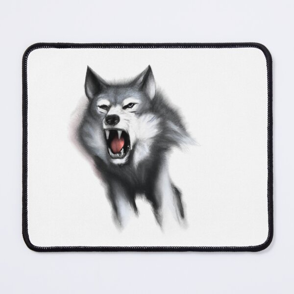 Item preview, Cute Fierce Wolf Drawing designed and sold by WeHeartAnimals.