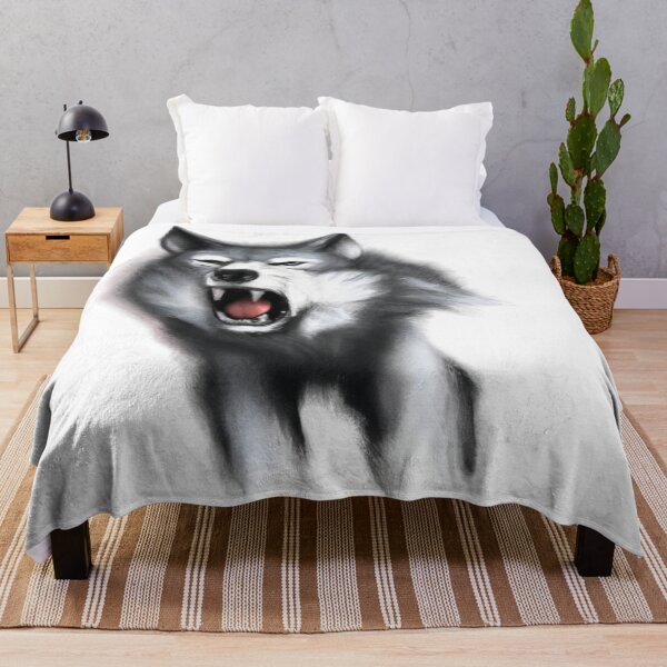 Item preview, Cute Fierce Wolf Drawing designed and sold by WeHeartAnimals.