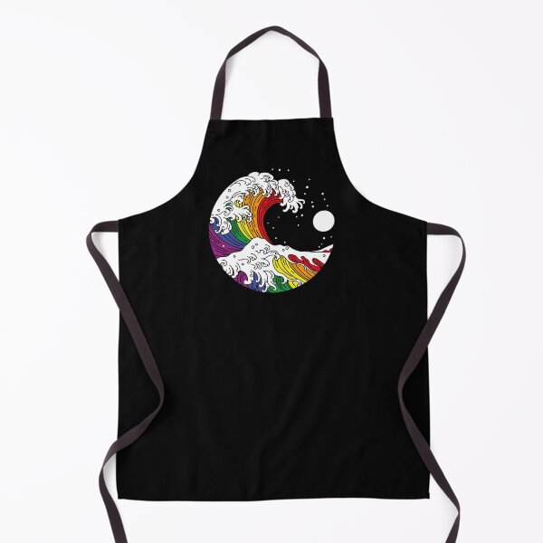 Item preview, Great Wave of Kanagawa LGBTQ+ Pride Rainbow Flag designed and sold by Queer Pride Shop.