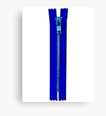 Blue zip Canvas Print