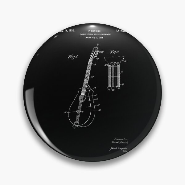 Item preview, Patent Of A Plucked String Instrument - F. Kordick - August 18, 1931 - White Version designed and sold by Aliasandco.