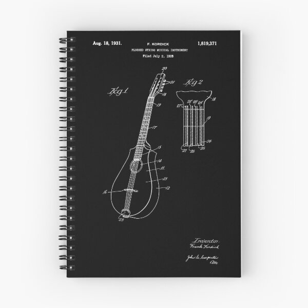 Item preview, Patent Of A Plucked String Instrument - F. Kordick - August 18, 1931 - White Version designed and sold by Aliasandco.
