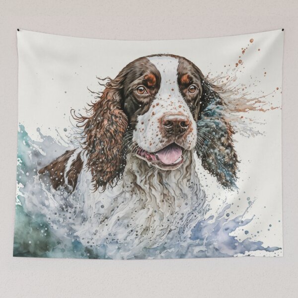 Item preview, English Springer Spaniel watercolor #2 designed and sold by Gypsykiss.