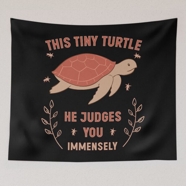 Item preview, This Tiny Turtle He Judges You Immensely - This Turtle.. He Judges you. Funny Saying Turtle designed and sold by Blonc-ou.