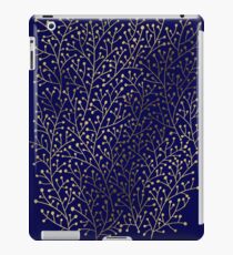 Gold Berry Branches on Navy iPad Case/Skin