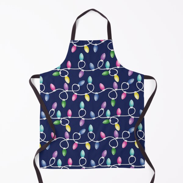 Item preview, Christmas Lights Pattern On Blue Background - Tree Lights designed and sold by Ayesha Saleem.