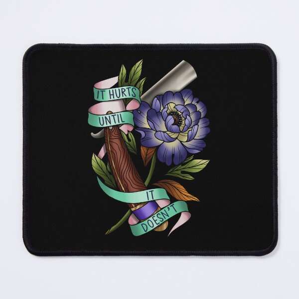 Item preview, It Hurts Until it Doesn't Razorblade tattoo design designed and sold by Bethcust.