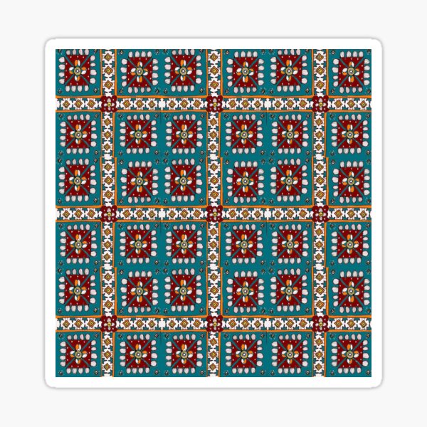 Hand-Drawn Tile Pattern Sticker