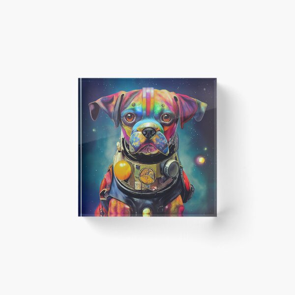Item preview, Astronaut Boxer Puppy Nr. 8 designed and sold by thesupremewiz.
