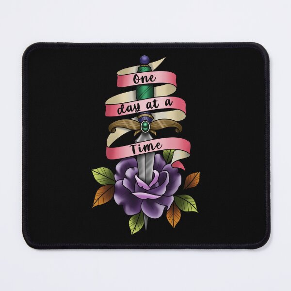 Item preview, One Day at a Time Dagger and Rose tattoo design designed and sold by Bethcust.