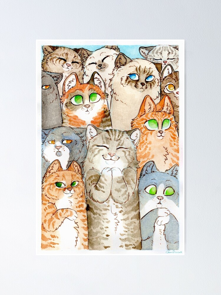 Discount Kitty Crowd Canvas