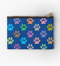 Colorful paw prints pattern Studio Pouch