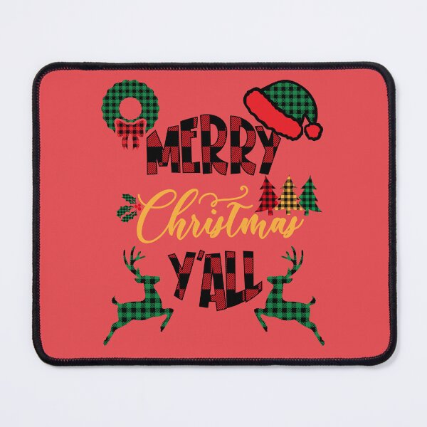 Item preview, Merry Christmas Y'All Plaided Christmas designed and sold by RockBeeDesigns.