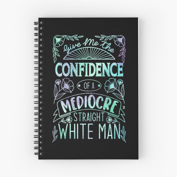 Item preview, Confidence of a Mediocre Man glitter script linework designed and sold by Bethcust.