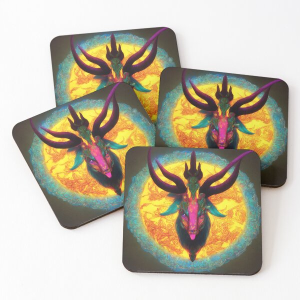Item preview, Capricorn zodiac sign, glowing vivid colors,illustrative art, artist interpretation designed and sold by LoveZodiac.