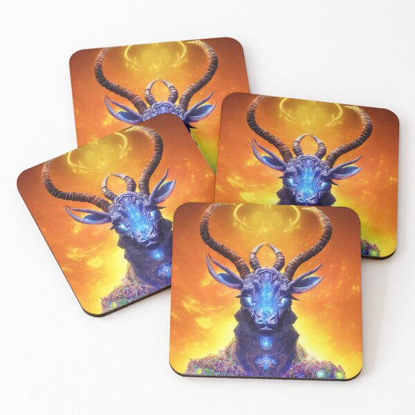Item preview, Capricorn zodiac sign, glowing vivid colors,illustrative art, artist interpretation designed and sold by LoveZodiac.