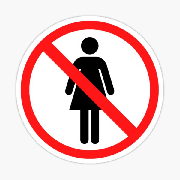 No Girl Alowed Stop Sign Sticker For Sale By Nikolaiart Redbubble 3571