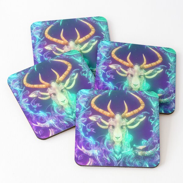 Item preview, Capricorn zodiac sign, glowing vivid colors,illustrative art, artist interpretation designed and sold by LoveZodiac.