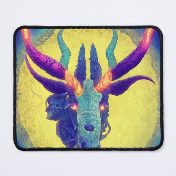 Artikelvorschau, Sternzeichen Steinbock, leuchtende, lebendige Farben, illustrative Kunst, künstlerische Interpretation entworfen und verkauft von LoveZodiac.