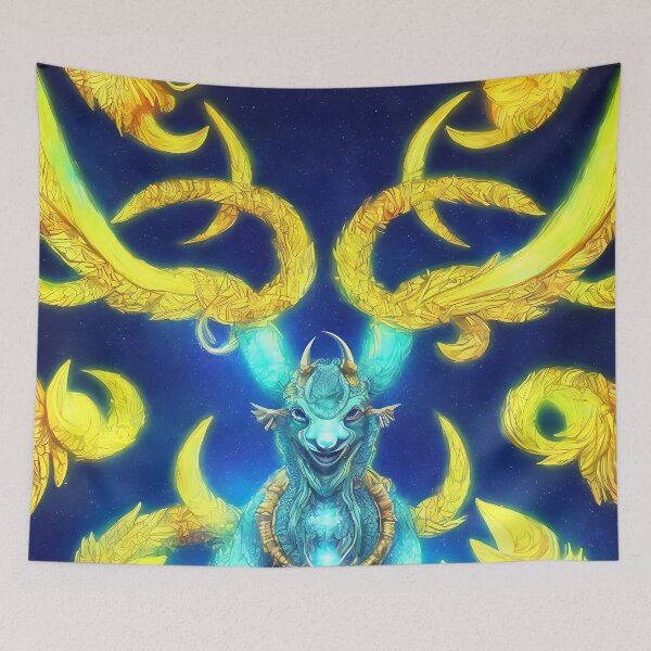 Item preview, Capricorn zodiac sign, glowing vivid colors,illustrative art, artist interpretation designed and sold by LoveZodiac.