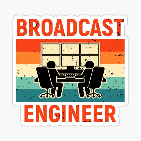 "Broadcast Engineer Retro Vintage" Sticker for Sale by NestaReign