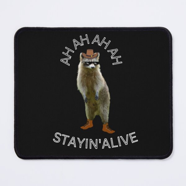 Item preview, Raccoon with Stayin'alive Bee Gees art  designed and sold by Annelley.