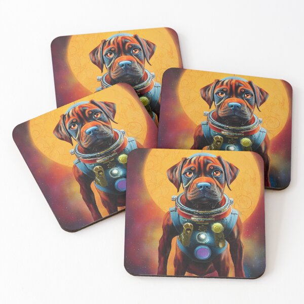 Item preview, Astronaut Boxer Puppy Nr. 17 designed and sold by thesupremewiz.